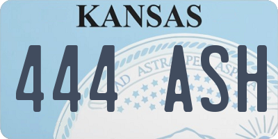 KS license plate 444ASH
