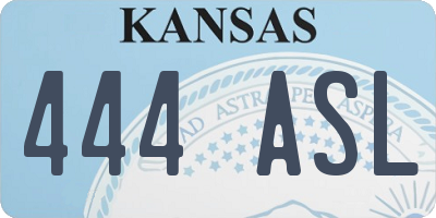 KS license plate 444ASL