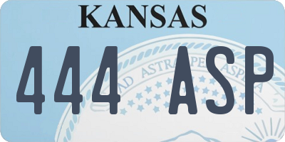 KS license plate 444ASP