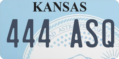 KS license plate 444ASQ
