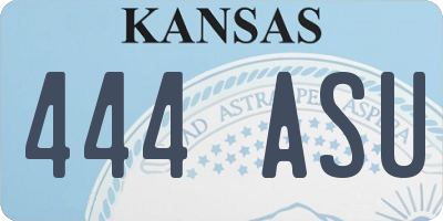 KS license plate 444ASU