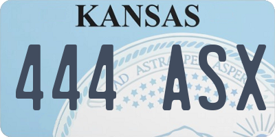 KS license plate 444ASX