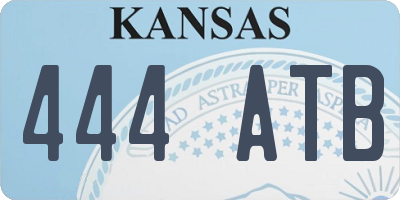 KS license plate 444ATB