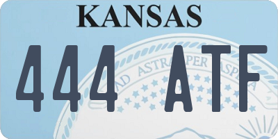 KS license plate 444ATF