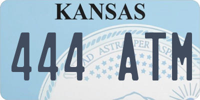 KS license plate 444ATM