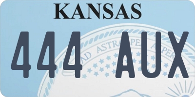 KS license plate 444AUX