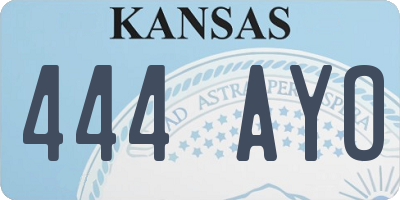 KS license plate 444AYO