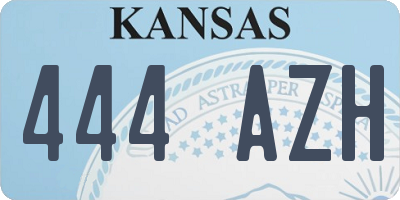 KS license plate 444AZH