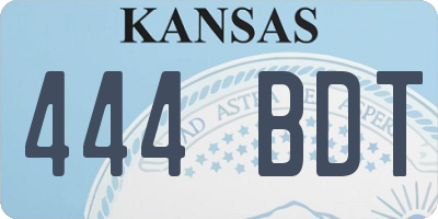 KS license plate 444BDT