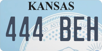 KS license plate 444BEH