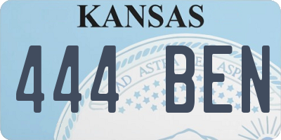 KS license plate 444BEN