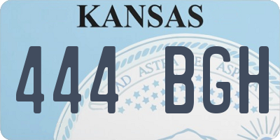 KS license plate 444BGH