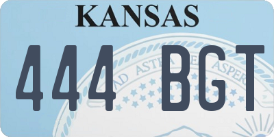 KS license plate 444BGT
