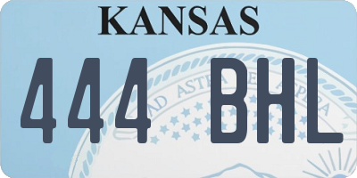 KS license plate 444BHL