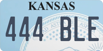 KS license plate 444BLE
