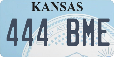 KS license plate 444BME