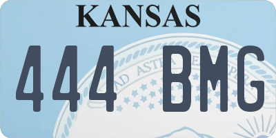 KS license plate 444BMG
