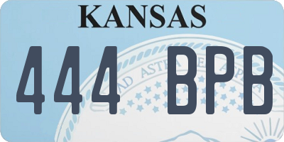 KS license plate 444BPB