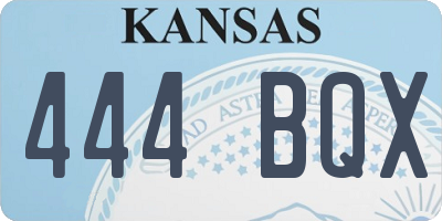 KS license plate 444BQX