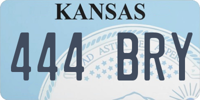 KS license plate 444BRY