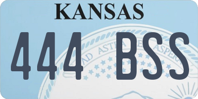 KS license plate 444BSS
