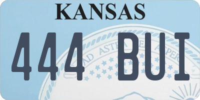 KS license plate 444BUI