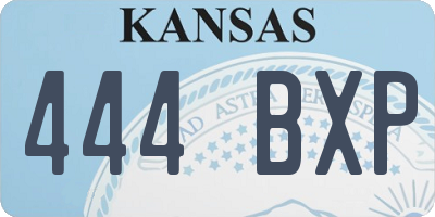 KS license plate 444BXP