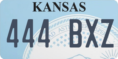 KS license plate 444BXZ