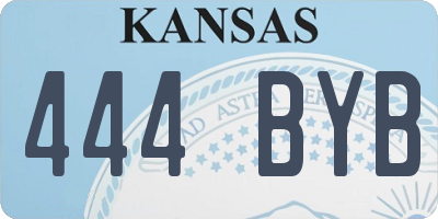KS license plate 444BYB