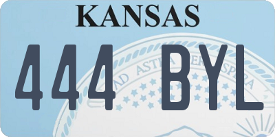 KS license plate 444BYL