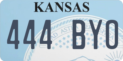 KS license plate 444BYO