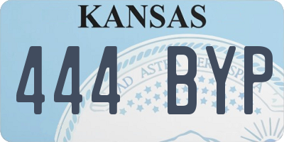 KS license plate 444BYP