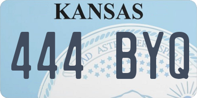 KS license plate 444BYQ