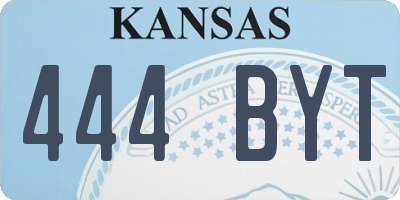 KS license plate 444BYT
