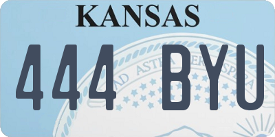 KS license plate 444BYU