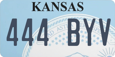 KS license plate 444BYV