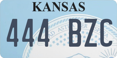 KS license plate 444BZC