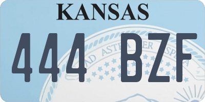 KS license plate 444BZF