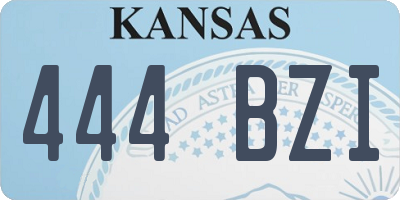 KS license plate 444BZI