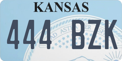 KS license plate 444BZK