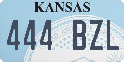 KS license plate 444BZL