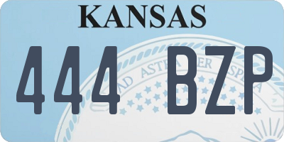 KS license plate 444BZP