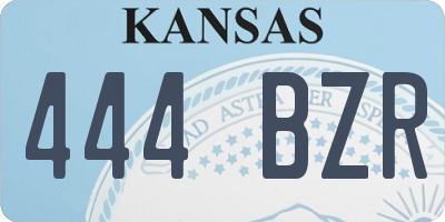 KS license plate 444BZR