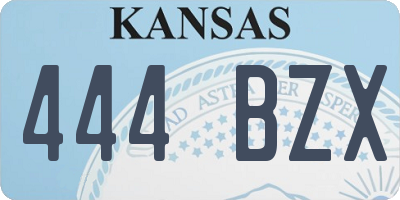 KS license plate 444BZX
