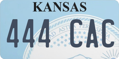 KS license plate 444CAC