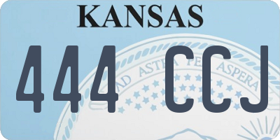 KS license plate 444CCJ