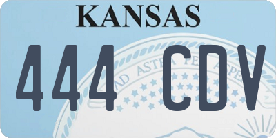 KS license plate 444CDV