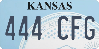KS license plate 444CFG