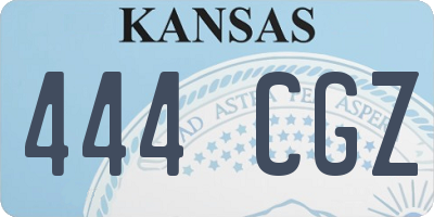 KS license plate 444CGZ