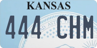KS license plate 444CHM